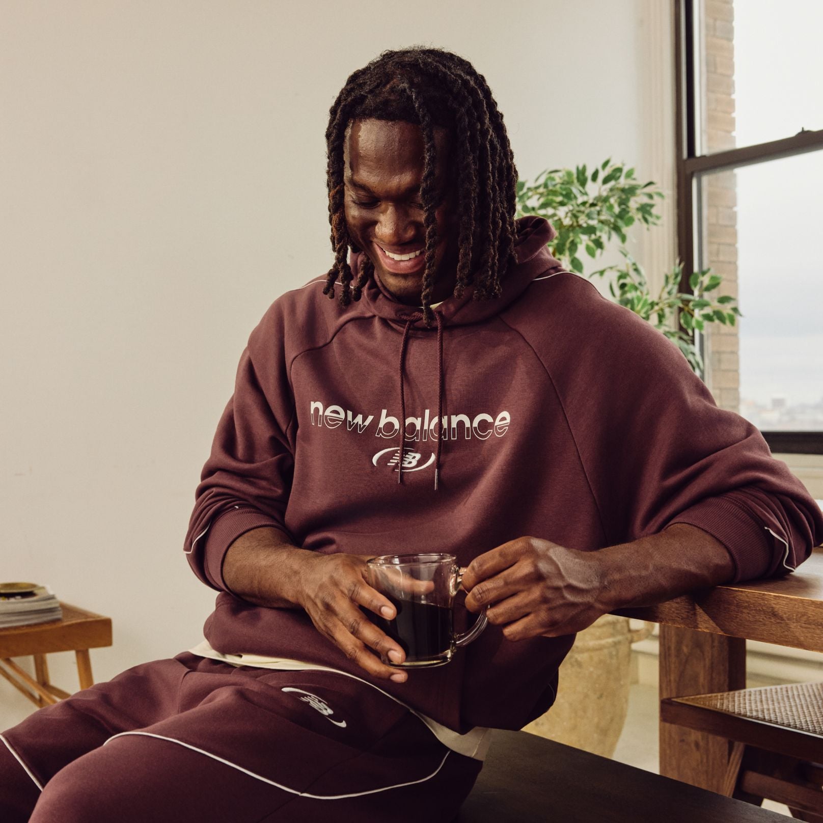 Marvin Harrison Jr. smiling in an indoor environment.
